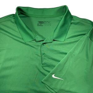 Nike‎ Golf Dri Fit Polo Shirt Men's 4XL Green Short Sleeve Standard Fit